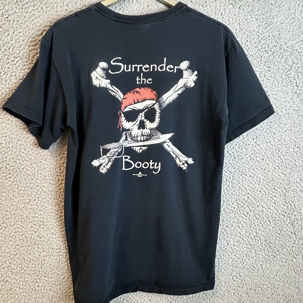 Surrender Shirt Mens Medium Pirate Skull Clearwater Beach Funny Pirate